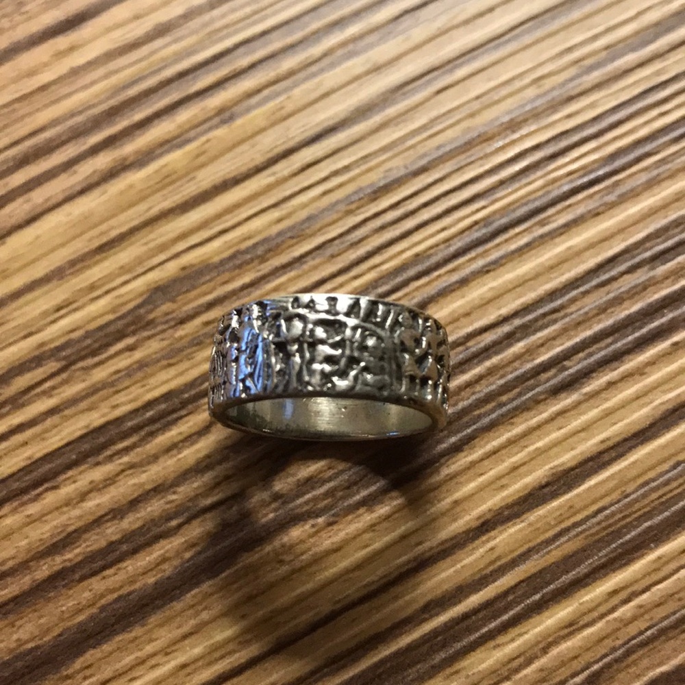 Taxco silver Egyptian ring sz 5